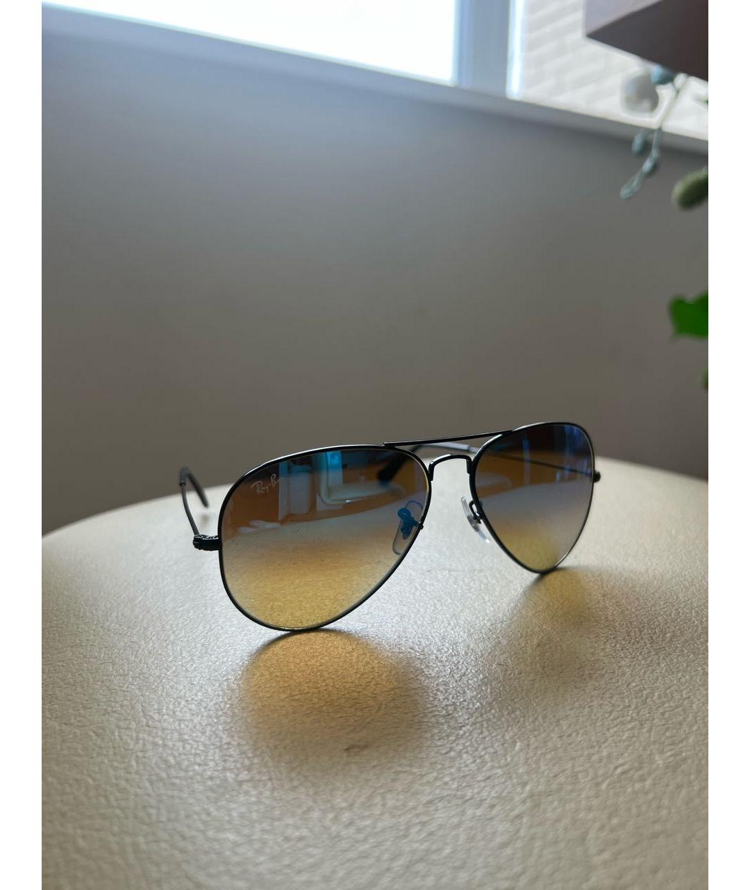 RAY BAN Синие металлические солнцезащитные очки, фото 2