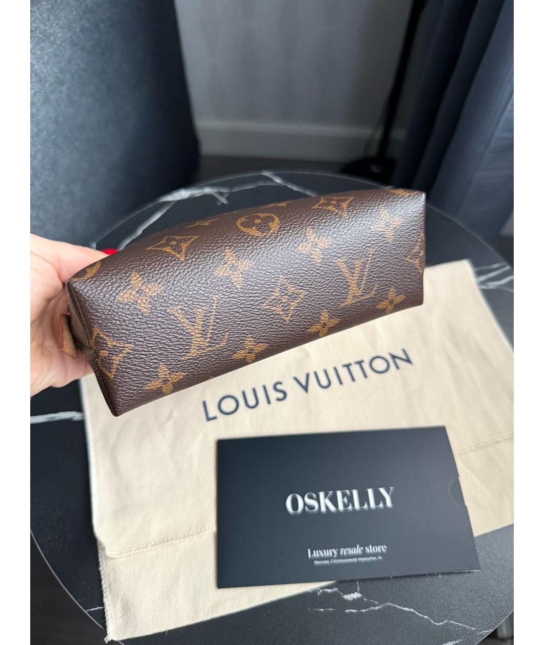 LOUIS VUITTON Коричневая косметичка, фото 3