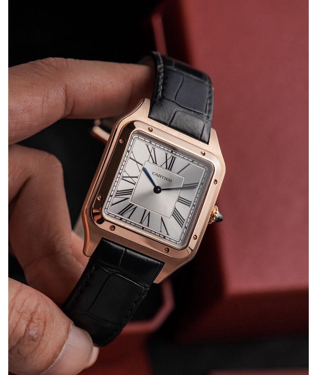 CARTIER Антрацитовые часы из розового золота, фото 2