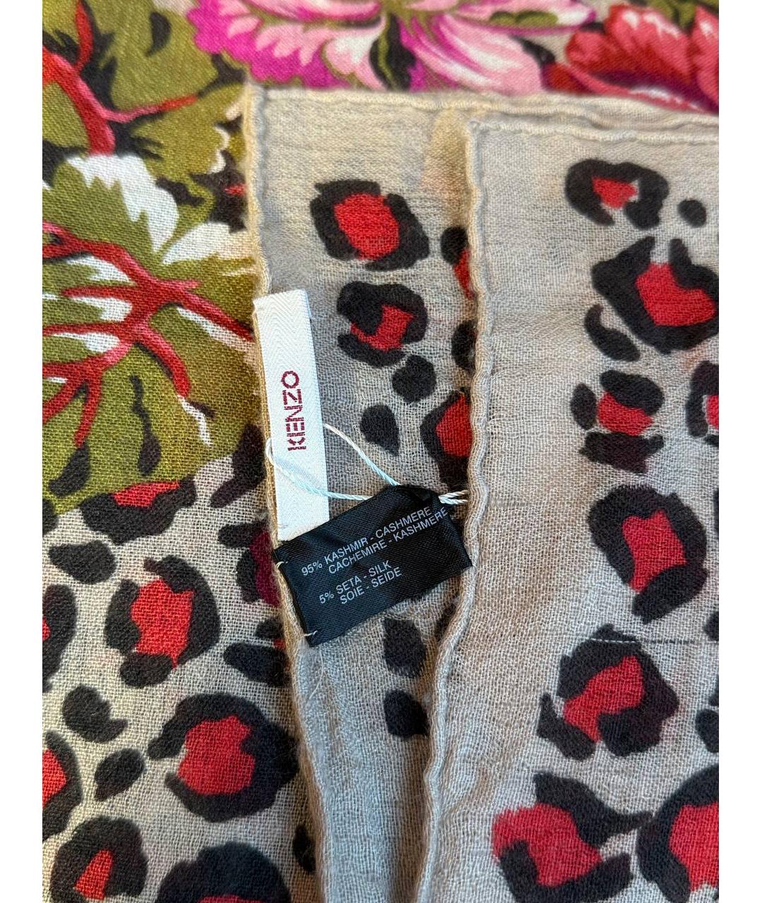 KENZO Кашемировый платок, фото 4