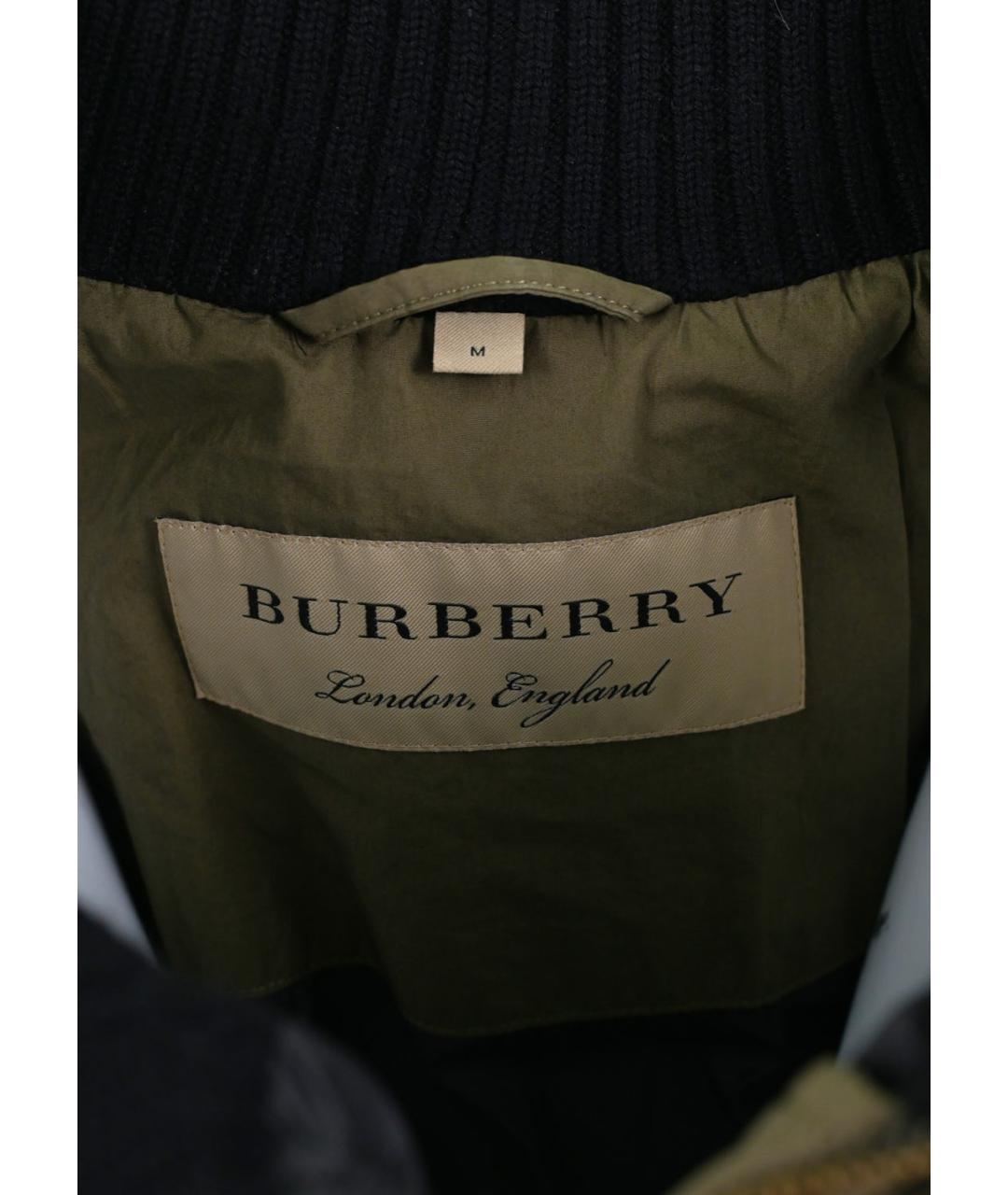 BURBERRY Хаки хлопковый пуховик, фото 3