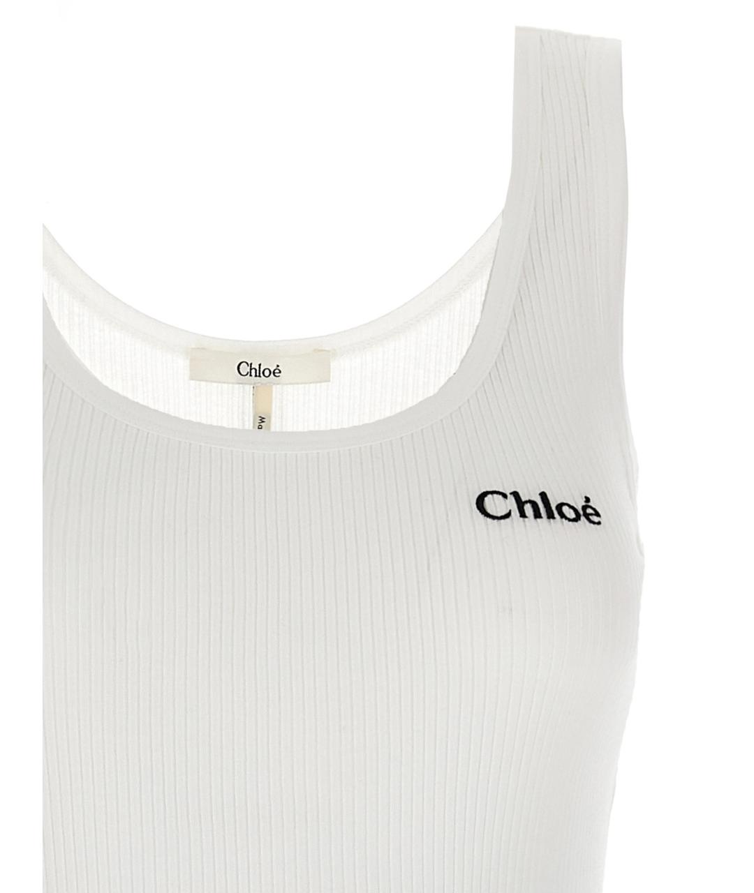 CHLOE Белая хлопковая блузы, фото 3