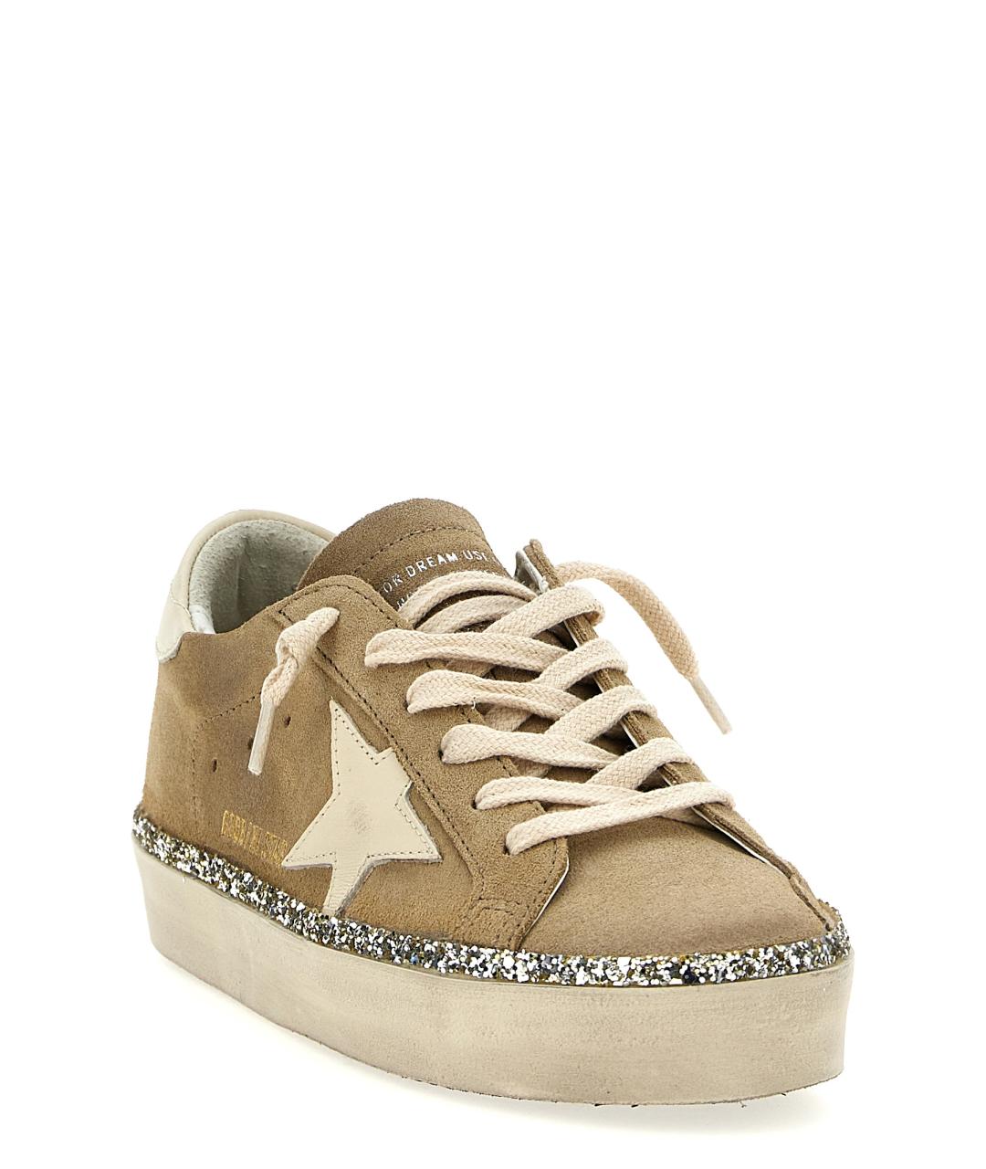 GOLDEN GOOSE DELUXE BRAND Бежевые кожаные кроссовки, фото 2
