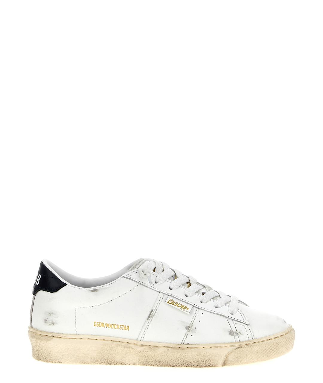 GOLDEN GOOSE DELUXE BRAND Синие кожаные кроссовки, фото 1