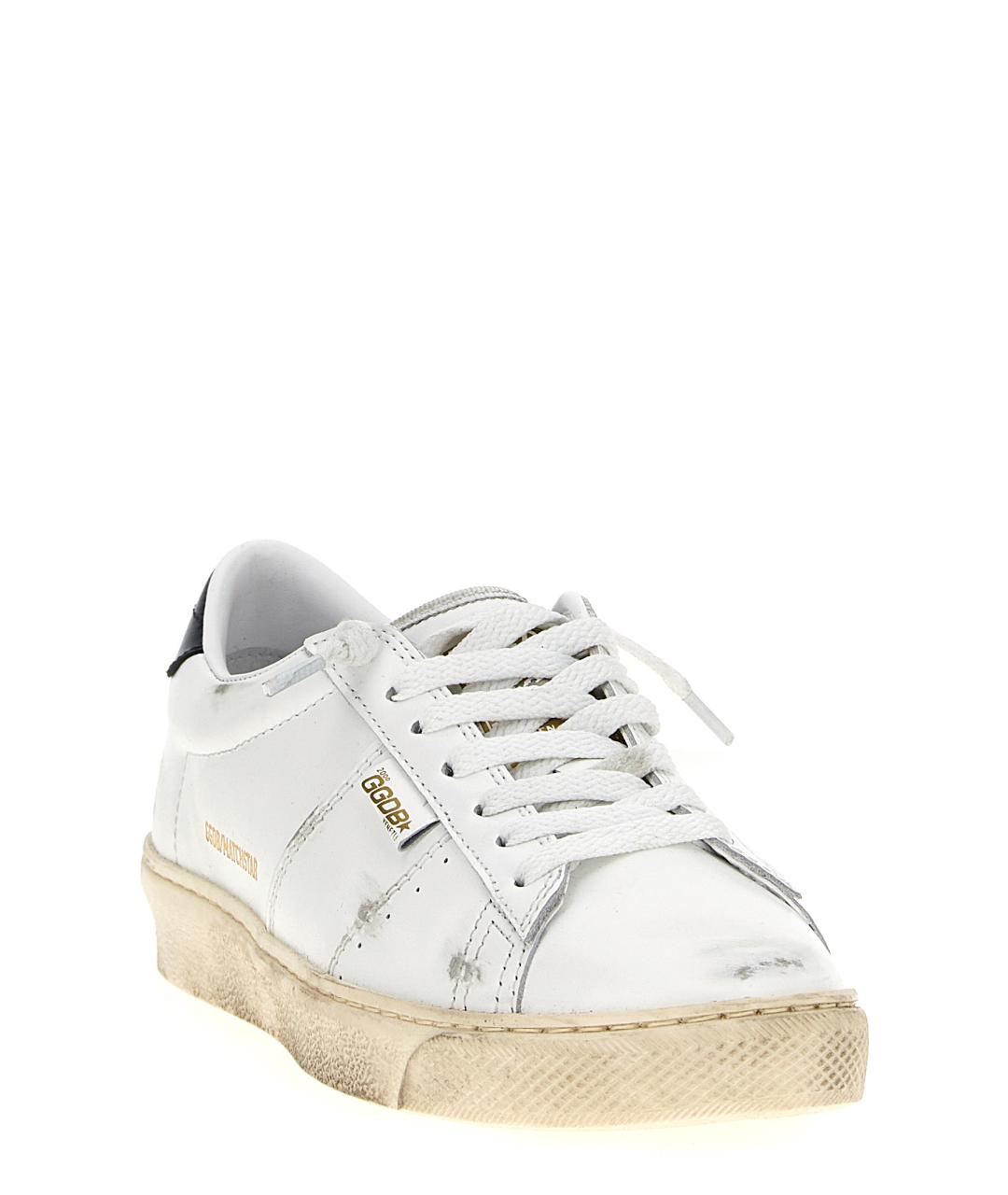 GOLDEN GOOSE DELUXE BRAND Синие кожаные кроссовки, фото 2