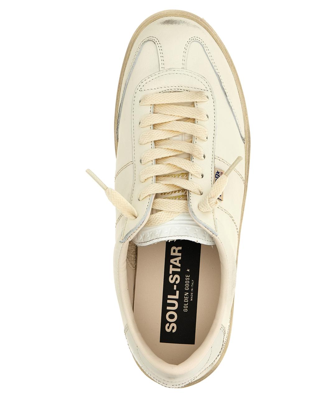 GOLDEN GOOSE DELUXE BRAND Белые кожаные низкие кроссовки / кеды, фото 4