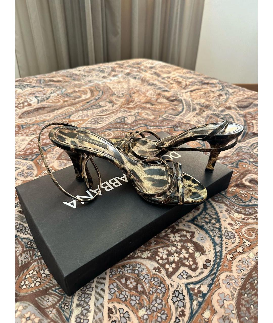 DOLCE&GABBANA Босоножки из лакированной кожи, фото 3