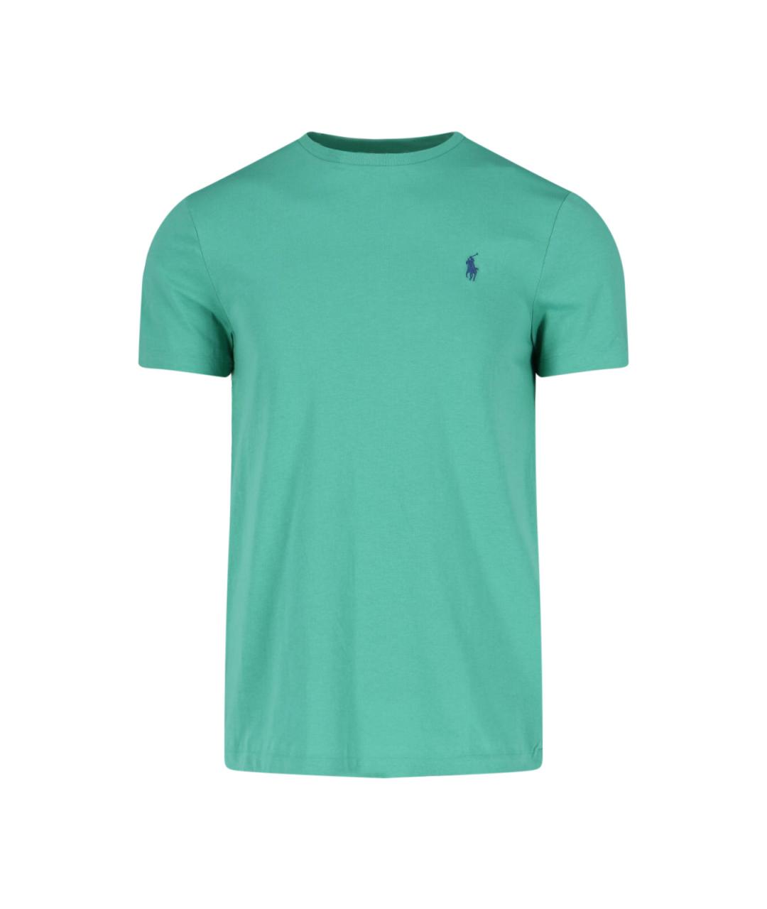 POLO RALPH LAUREN Зеленая хлопковая футболка, фото 1