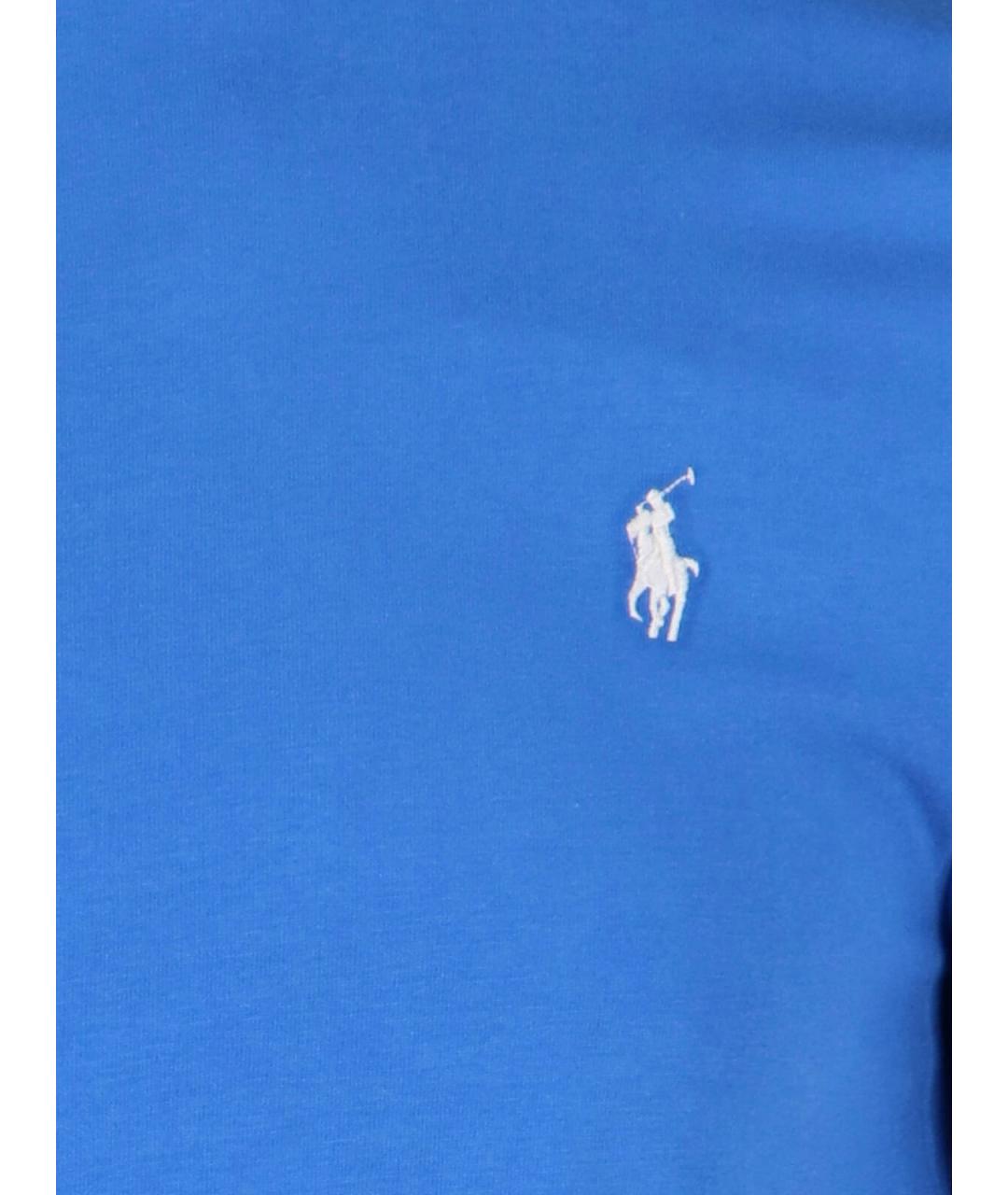 POLO RALPH LAUREN Синяя хлопковая футболка, фото 3