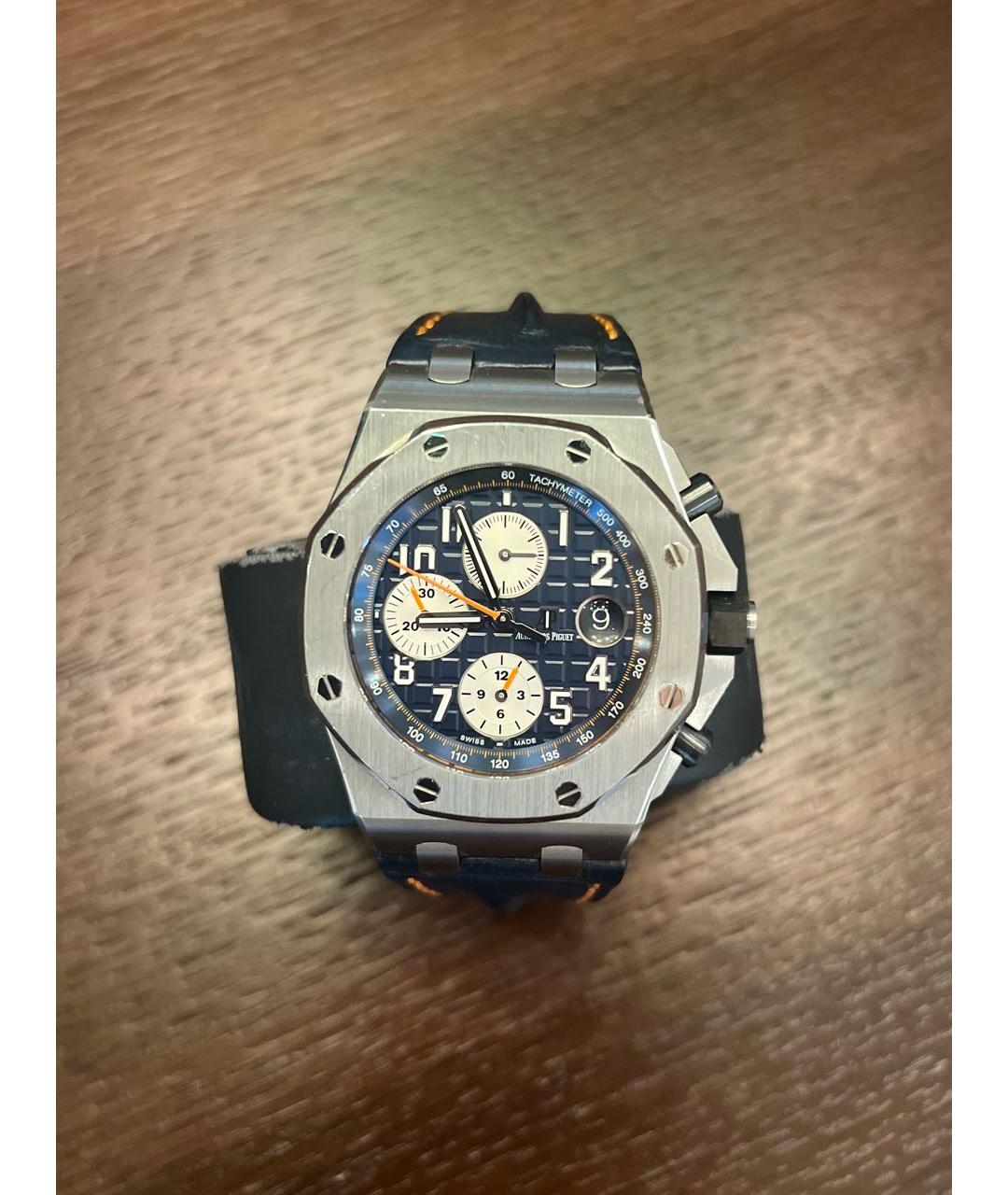 Audemars Piguet Темно-синие часы из экзотической кожи, фото 7