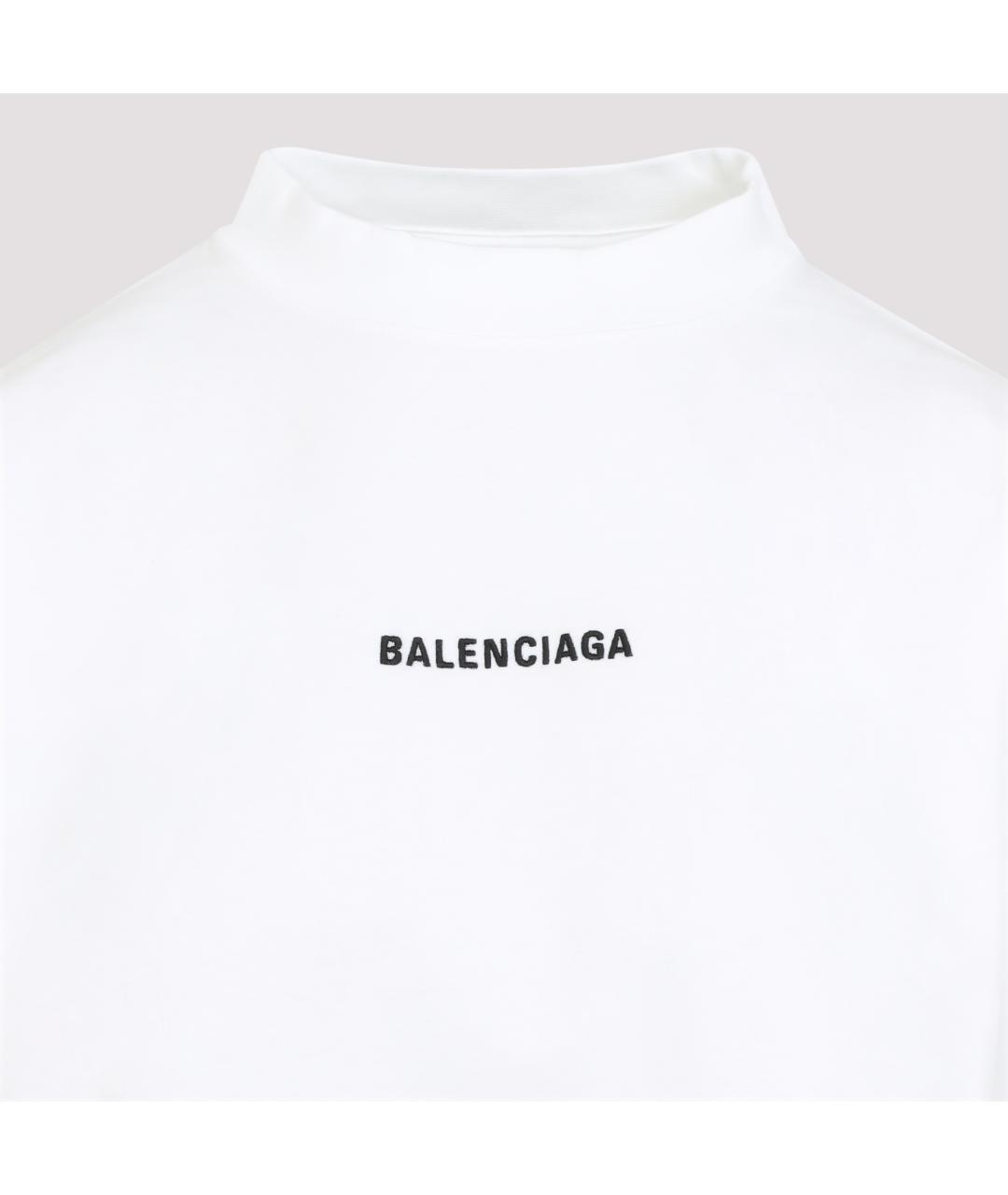 BALENCIAGA Белая хлопковая футболка, фото 3