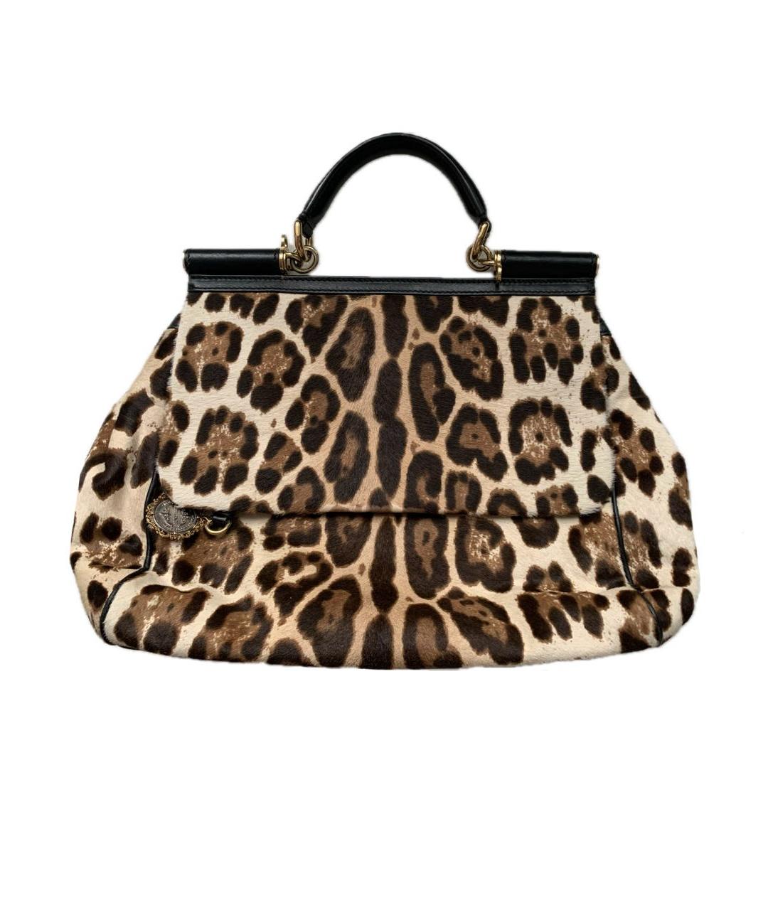 DOLCE&GABBANA Мульти меховая сумка с короткими ручками, фото 1