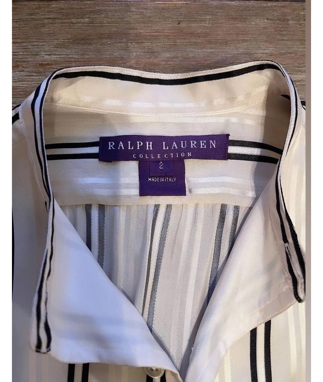 RALPH LAUREN PURPLE LABEL Бежевая шелковая рубашка, фото 2