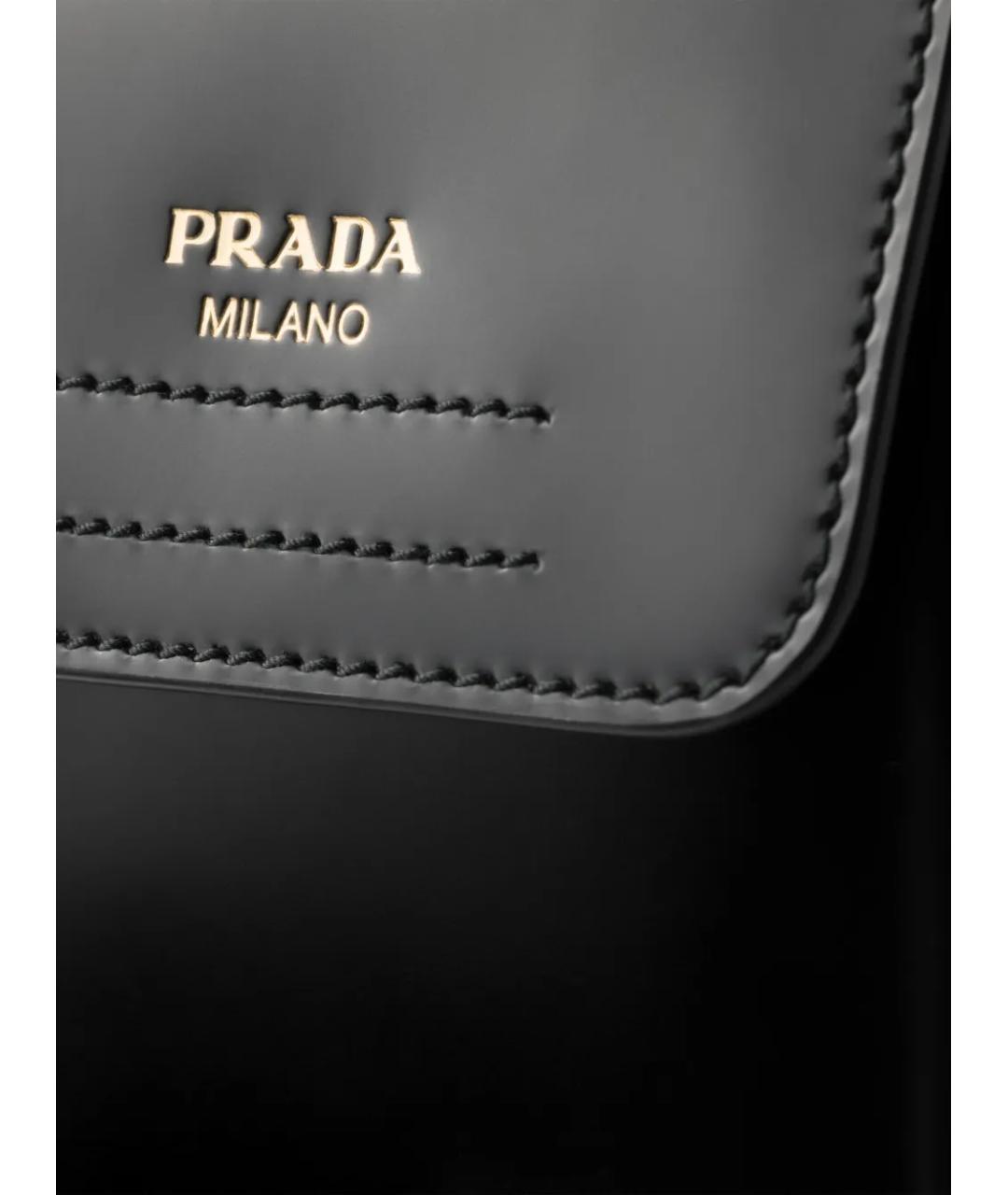 PRADA Черные кожаные сапоги, фото 4