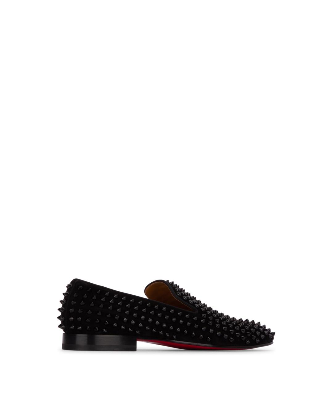 CHRISTIAN LOUBOUTIN Черные кожаные лоферы, фото 3