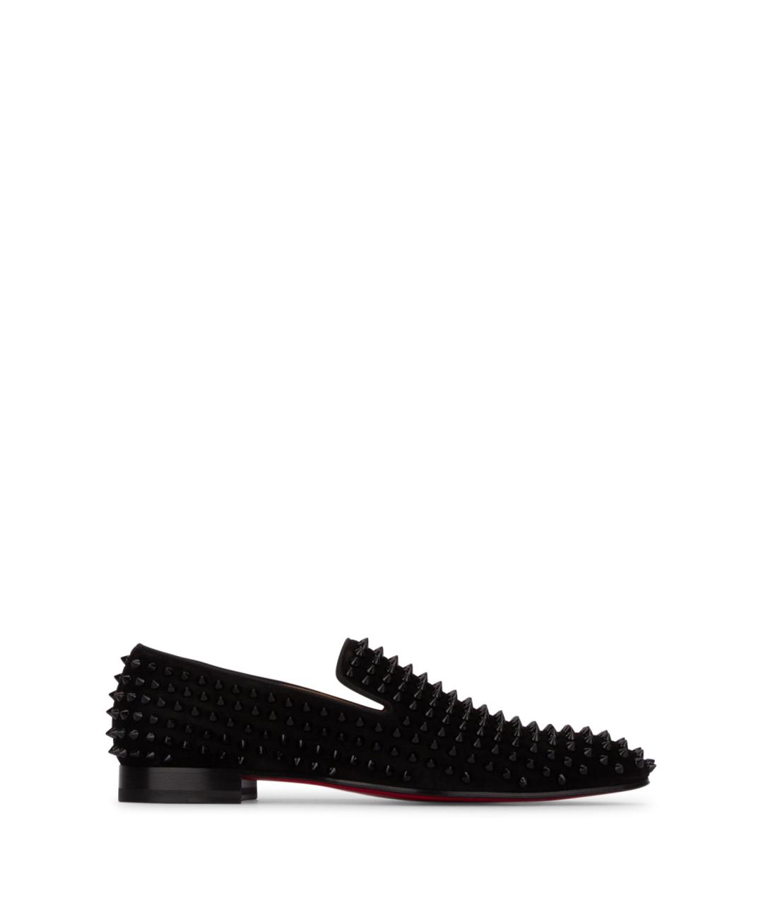 CHRISTIAN LOUBOUTIN Черные кожаные лоферы, фото 1