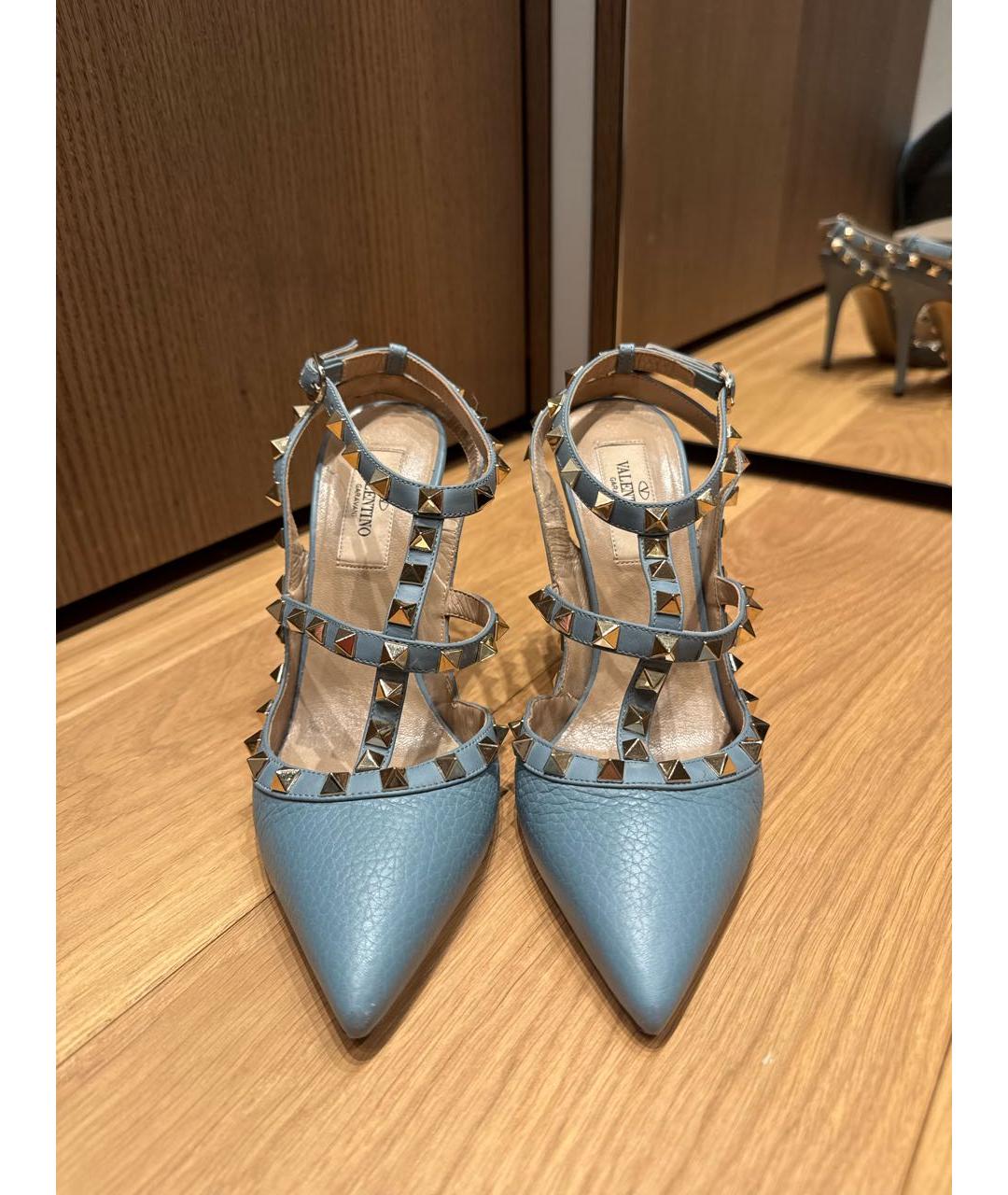 VALENTINO Голубые кожаные туфли, фото 2