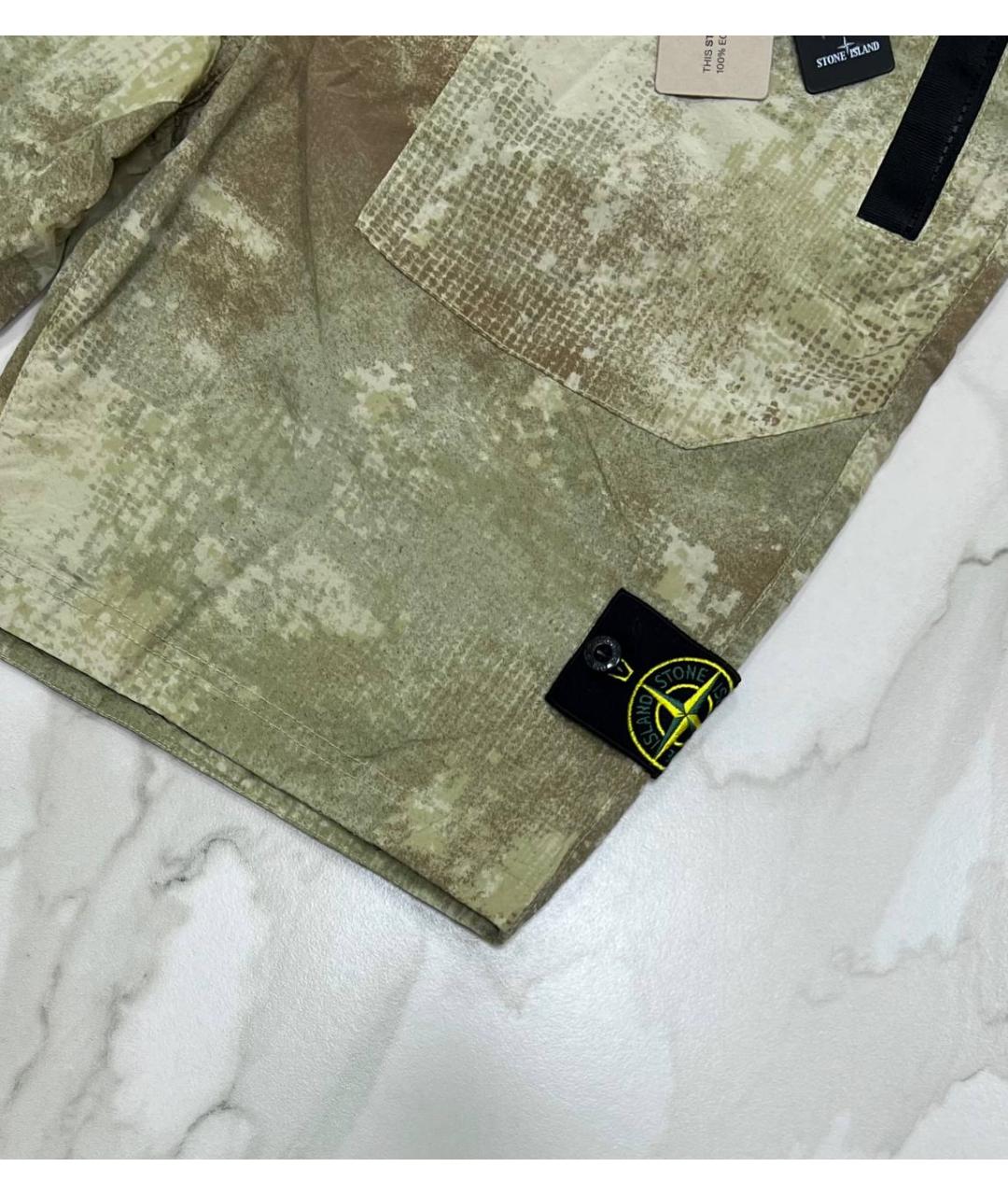 STONE ISLAND Зеленые шорты, фото 2