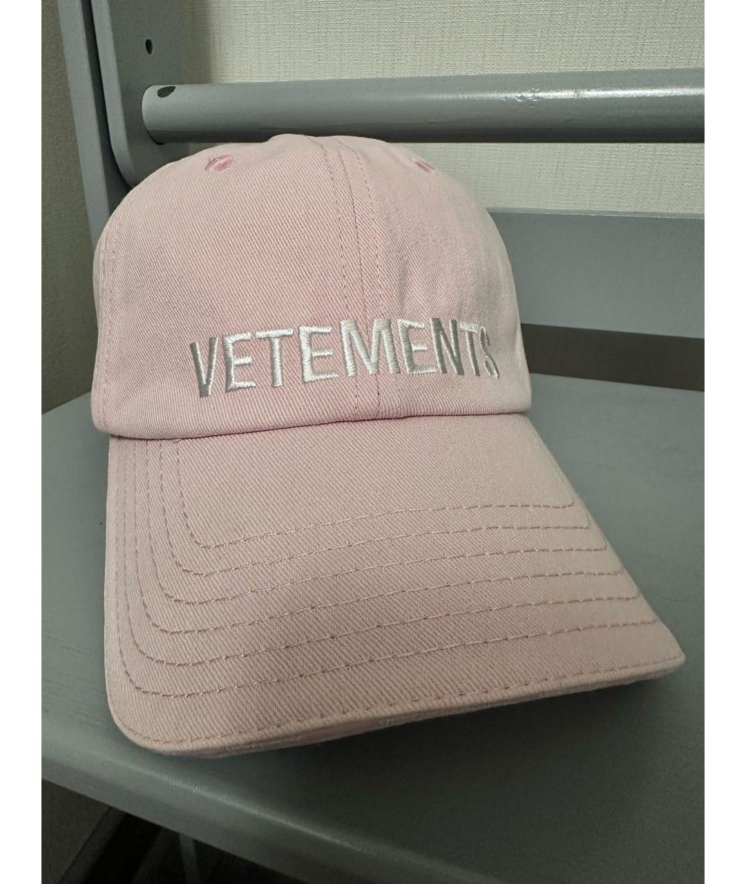 VETEMENTS Розовая хлопковая кепка, фото 5