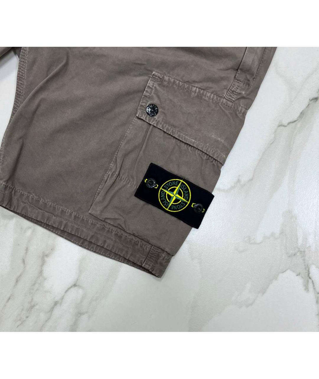 STONE ISLAND Коричневые шорты, фото 2