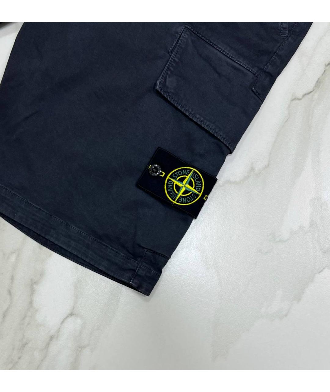 STONE ISLAND Темно-синие шорты, фото 2