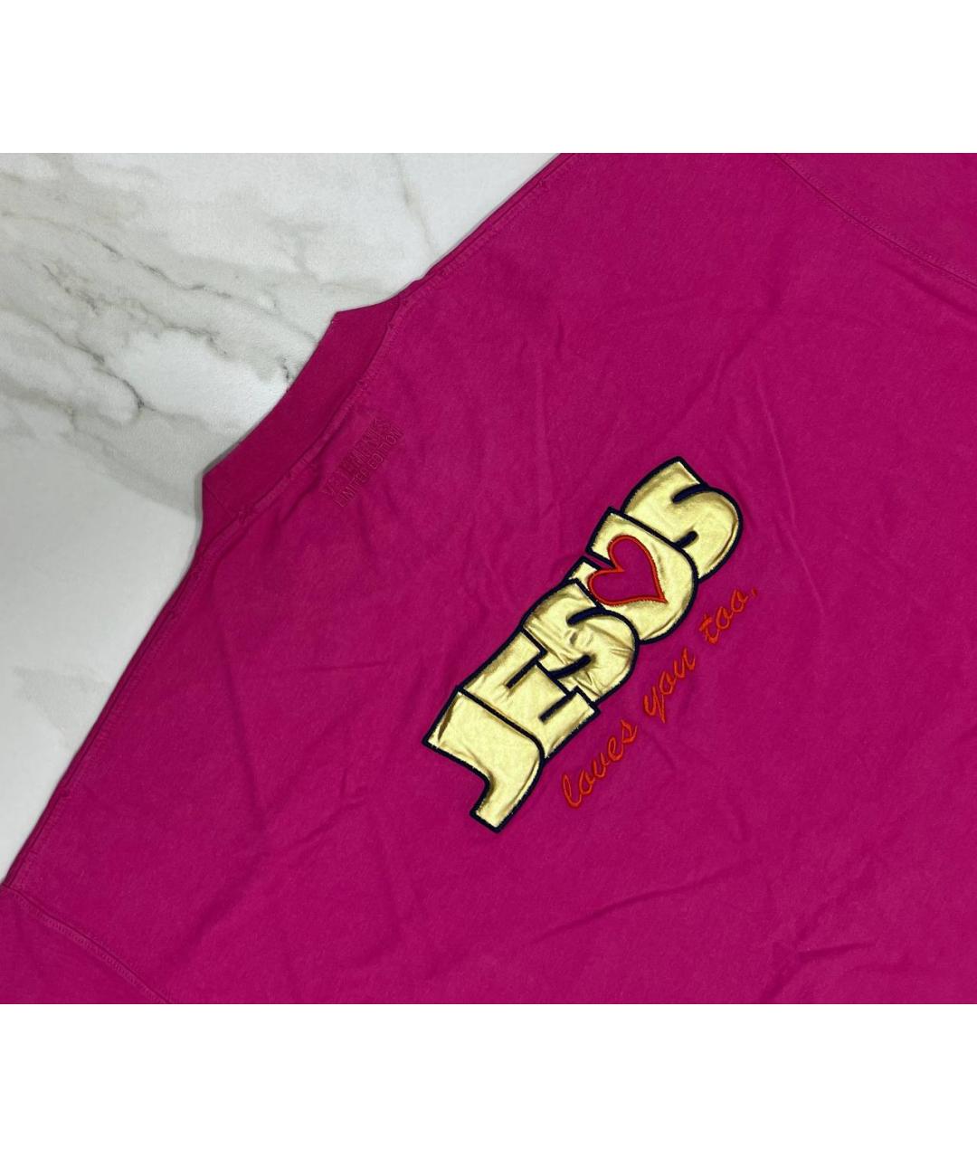VETEMENTS Розовая футболка, фото 6