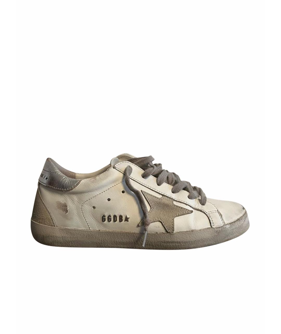 GOLDEN GOOSE DELUXE BRAND Белые кожаные кеды, фото 1