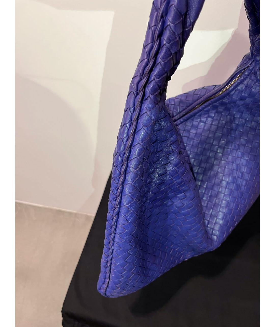 BOTTEGA VENETA Фиолетовая кожаная сумка с короткими ручками, фото 6