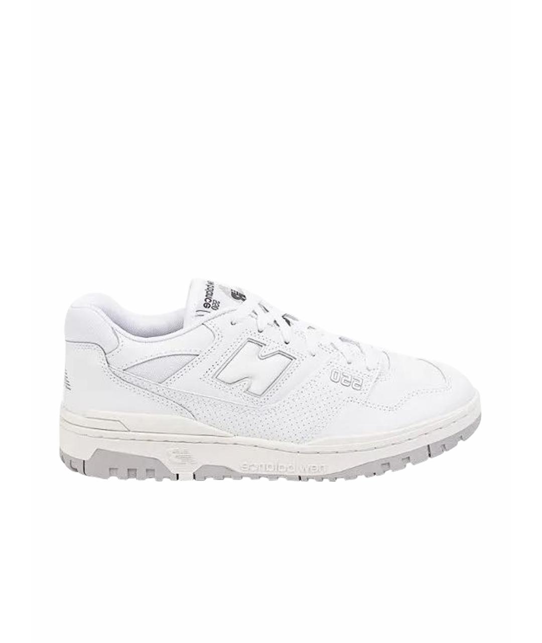 NEW BALANCE Белые кожаные низкие кроссовки / кеды, фото 1