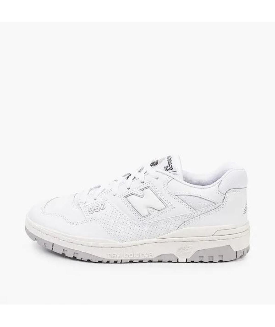 NEW BALANCE Белые кожаные низкие кроссовки / кеды, фото 6