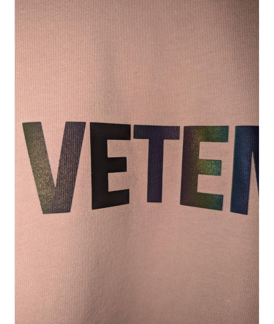 VETEMENTS Розовая хлопковая футболка, фото 4