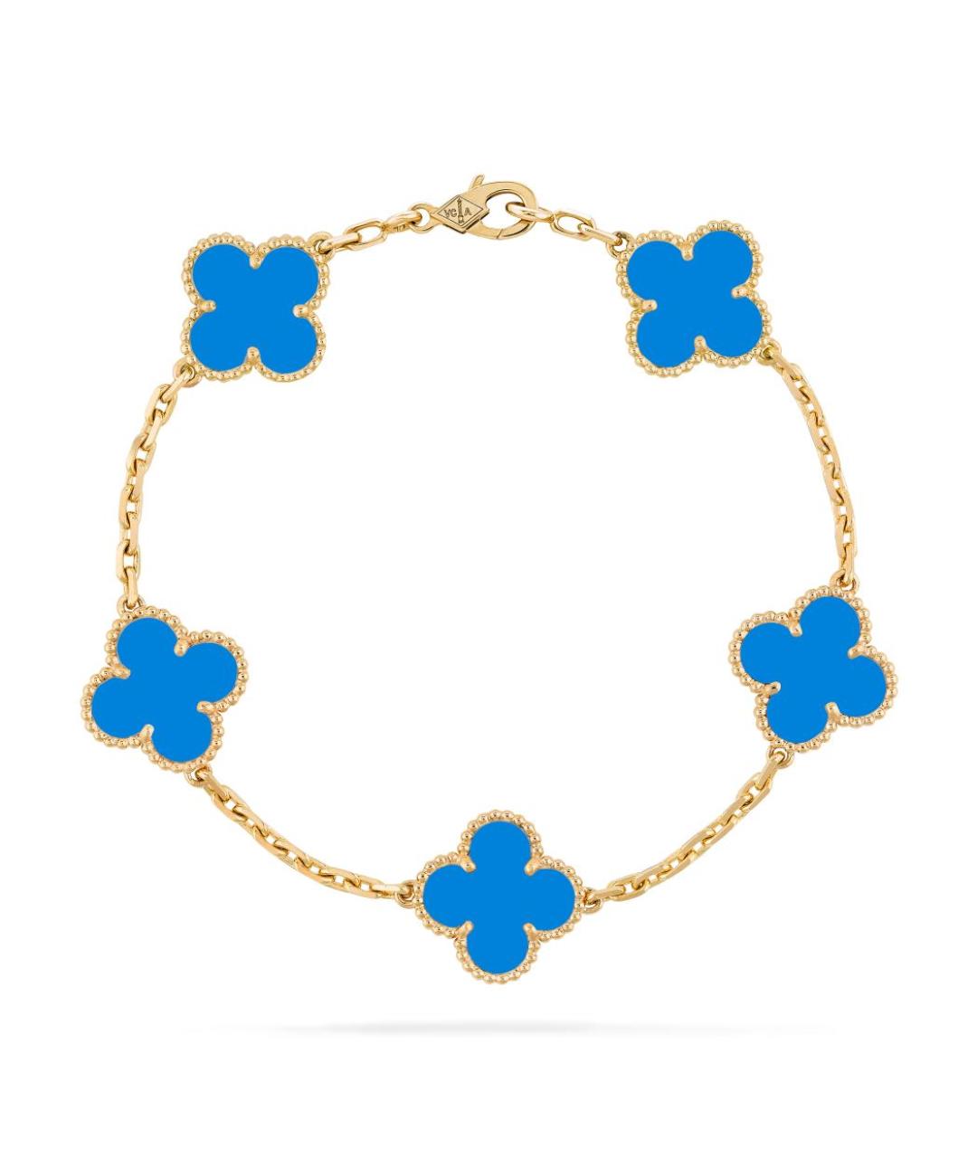 VAN CLEEF & ARPELS Синий браслет из желтого золота, фото 8