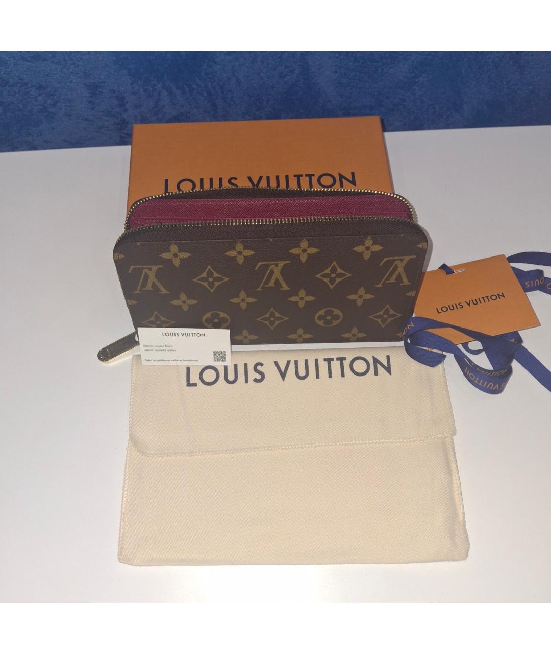 LOUIS VUITTON Коричневый кошелек, фото 7