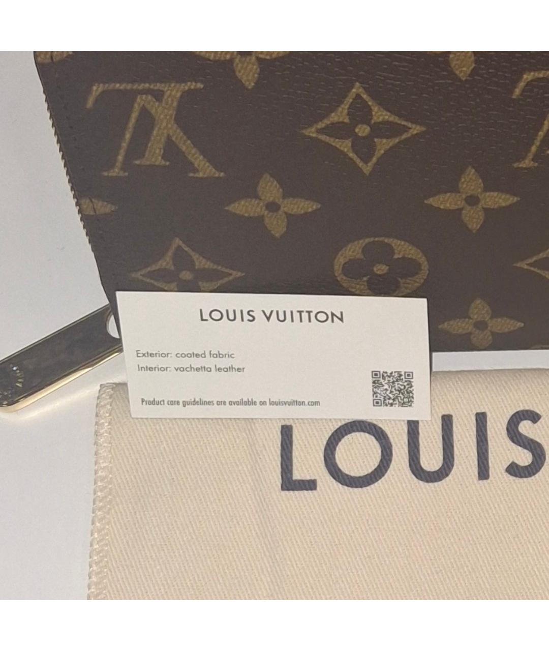 LOUIS VUITTON Коричневый кошелек, фото 2