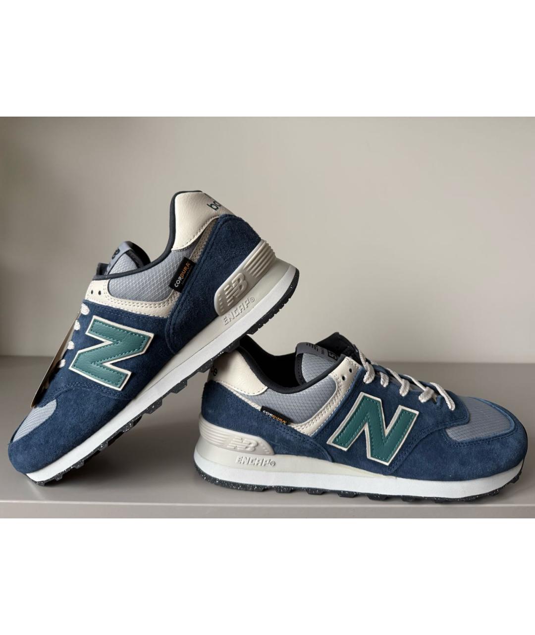 NEW BALANCE Синие замшевые низкие кроссовки / кеды, фото 2