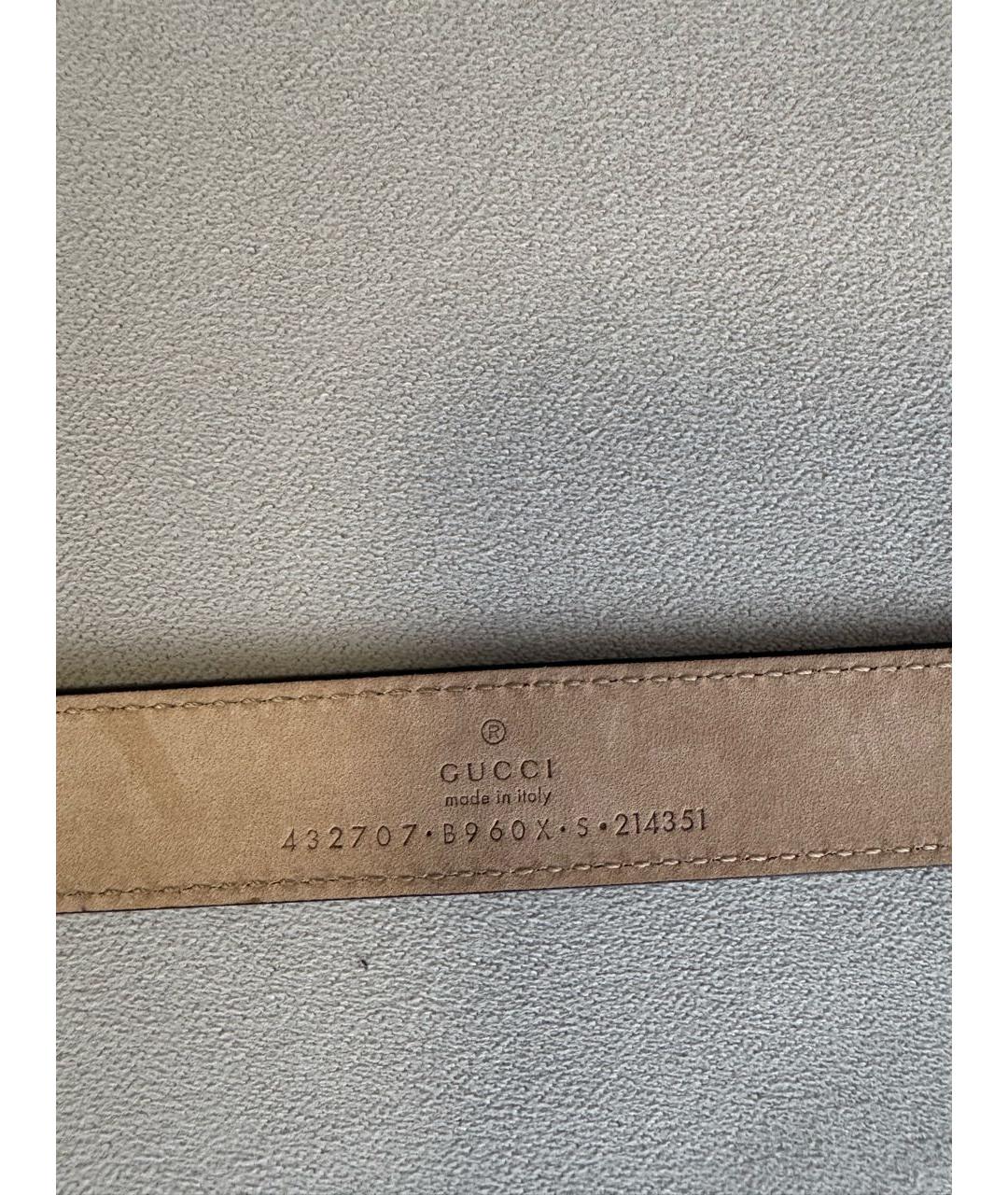 GUCCI Черный кожаный ремень, фото 3