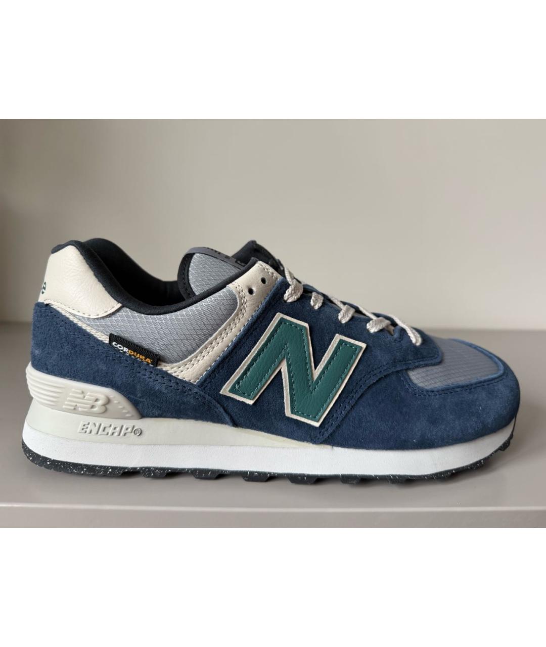 NEW BALANCE Синие замшевые низкие кроссовки / кеды, фото 5