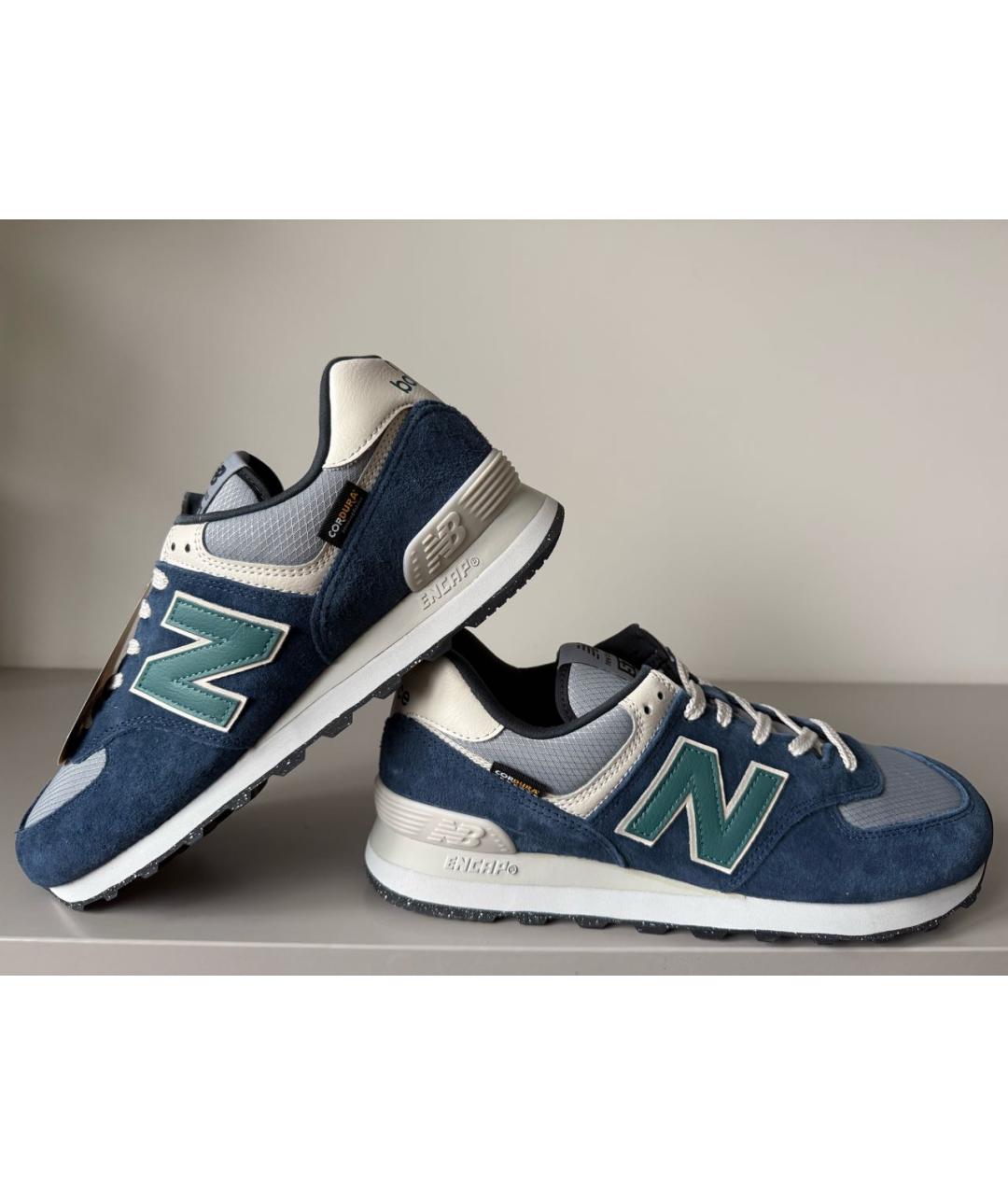 NEW BALANCE Синие замшевые низкие кроссовки / кеды, фото 2