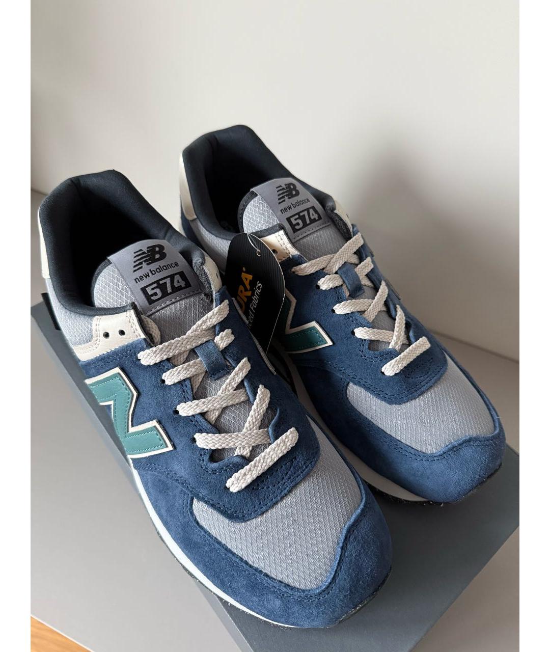 NEW BALANCE Синие замшевые низкие кроссовки / кеды, фото 3