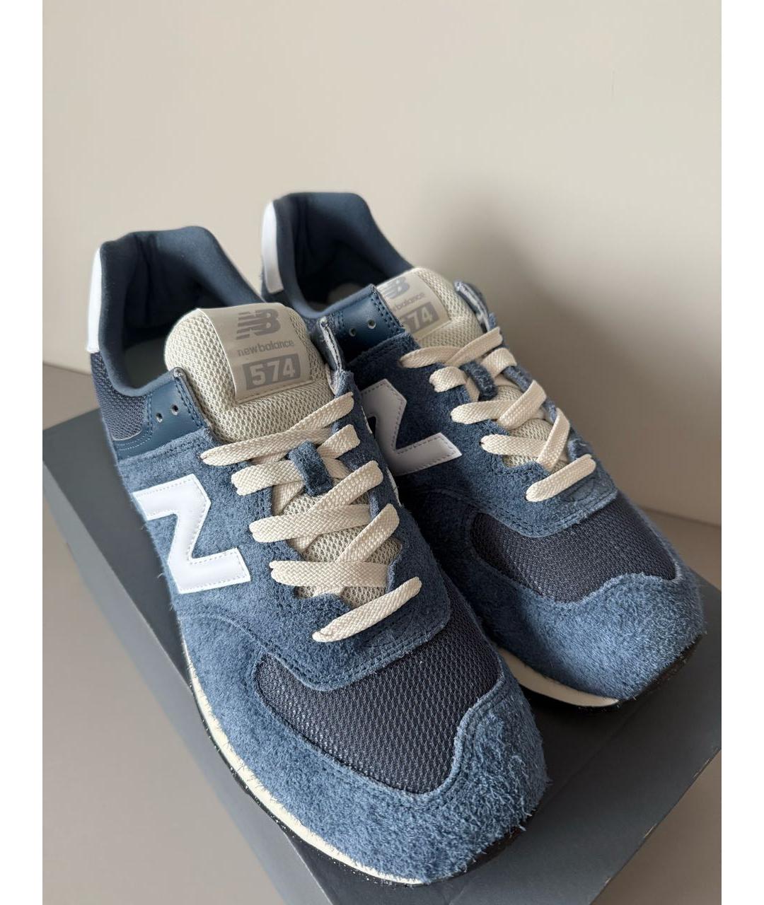 NEW BALANCE Синие замшевые низкие кроссовки / кеды, фото 3