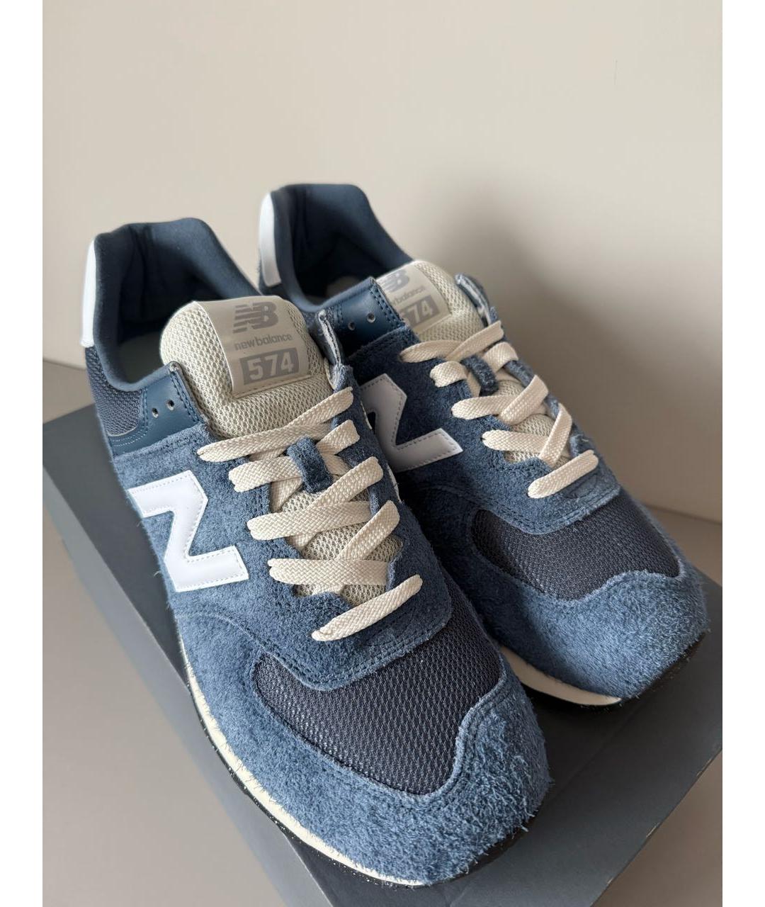 NEW BALANCE Синие замшевые низкие кроссовки / кеды, фото 3