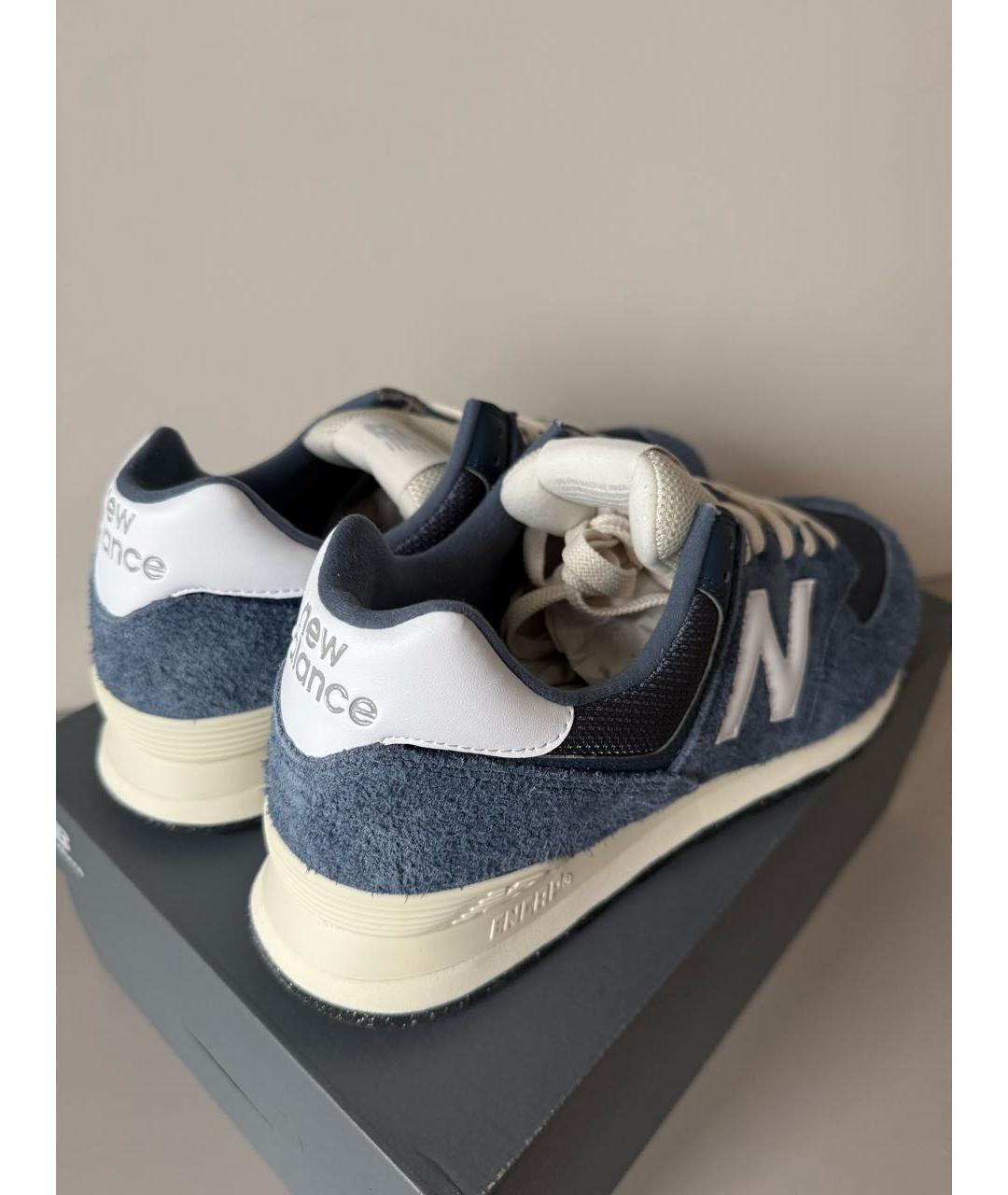 NEW BALANCE Синие замшевые низкие кроссовки / кеды, фото 4