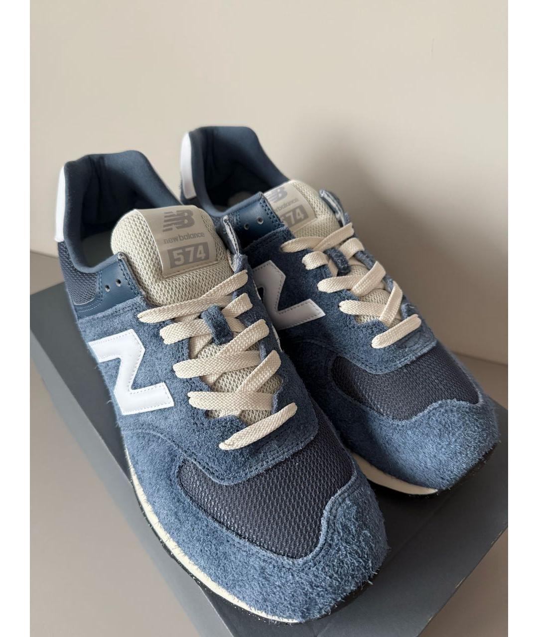 NEW BALANCE Синие замшевые низкие кроссовки / кеды, фото 3