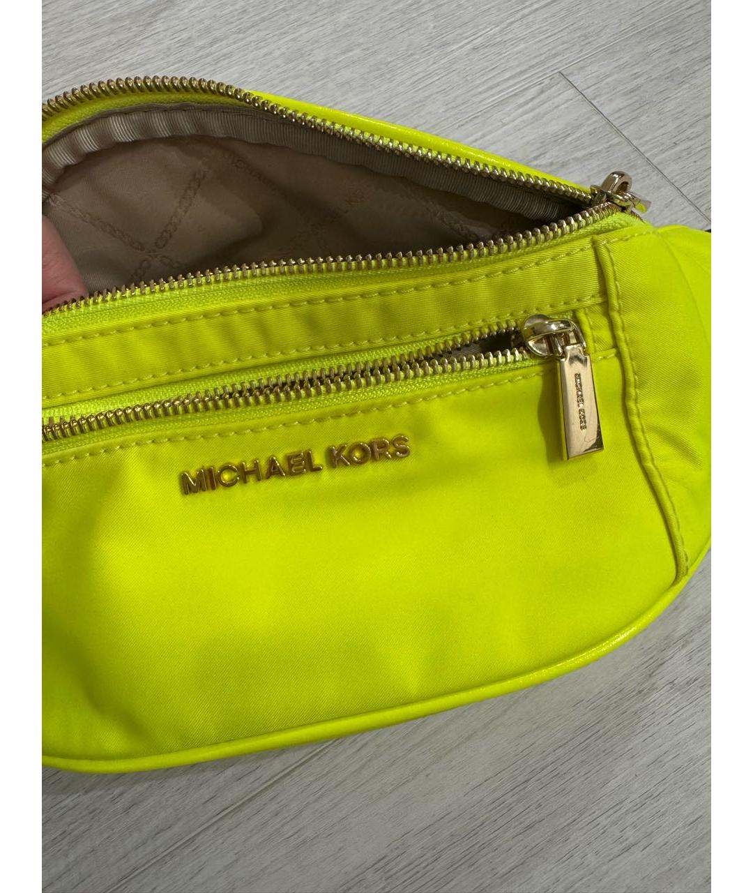 MICHAEL KORS Желтая поясная сумка, фото 3