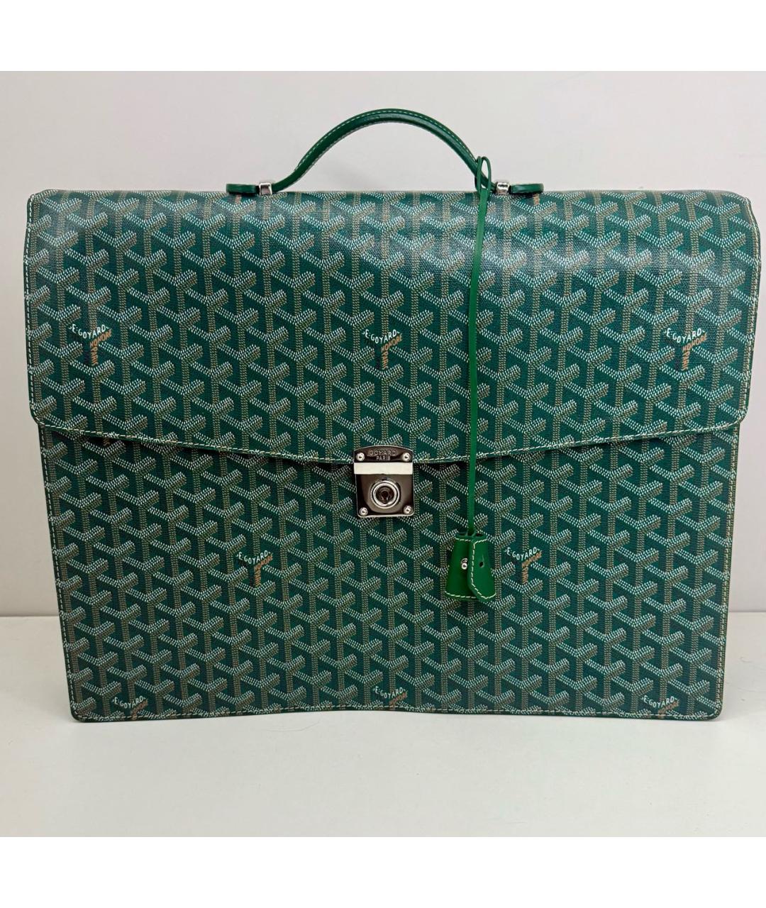 GOYARD Зеленый портфель, фото 9