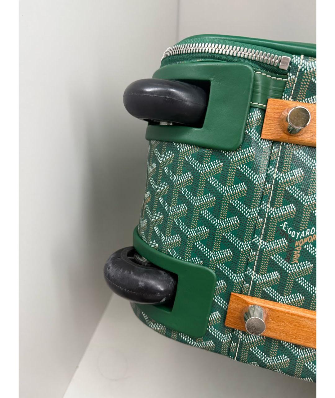 GOYARD Зеленый чемодан, фото 3