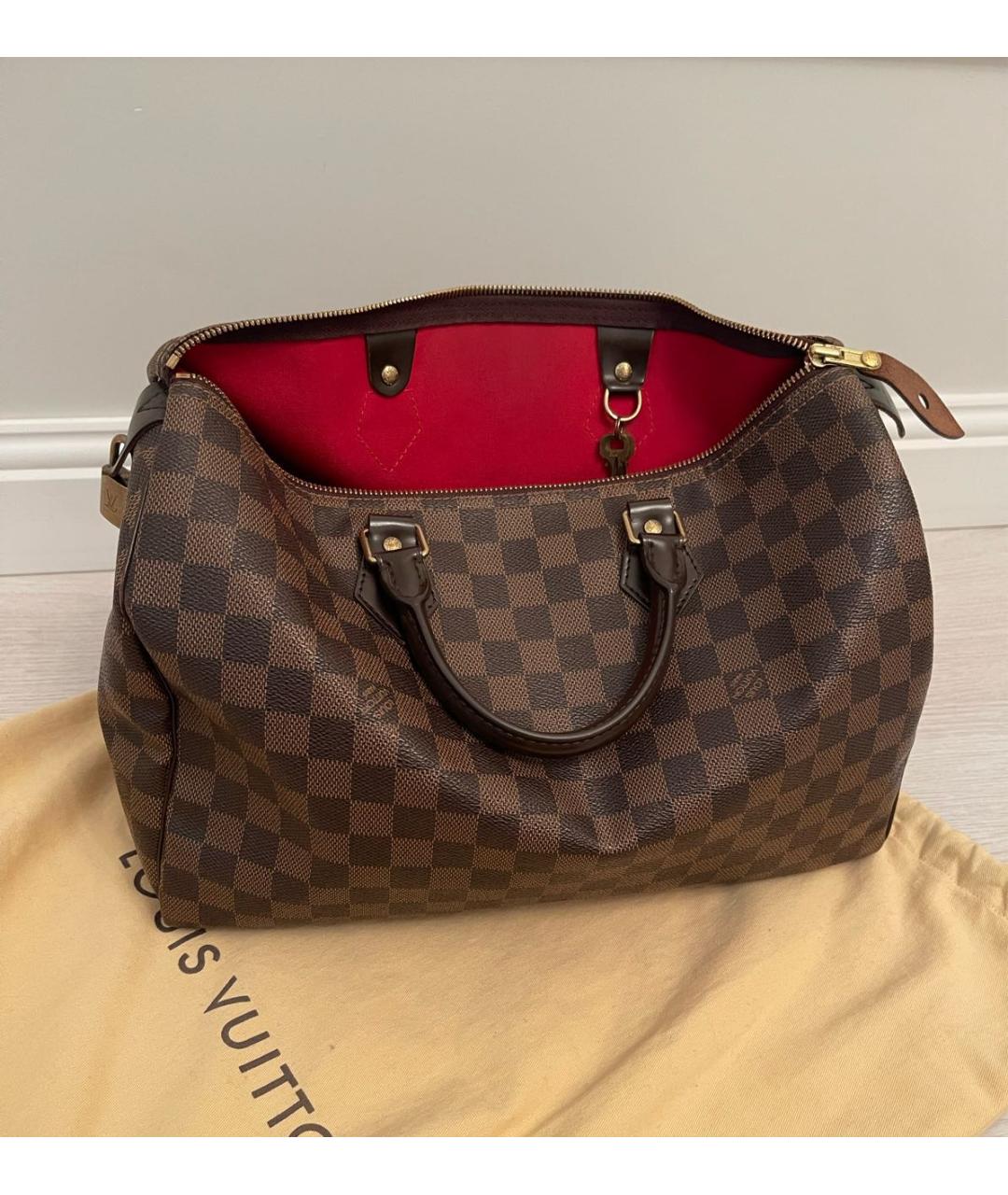 LOUIS VUITTON Коричневая сумка с короткими ручками, фото 4