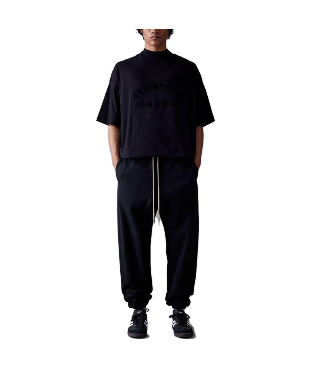 FEAR OF GOD ESSENTIALS Черная хлопковая футболка, фото 3