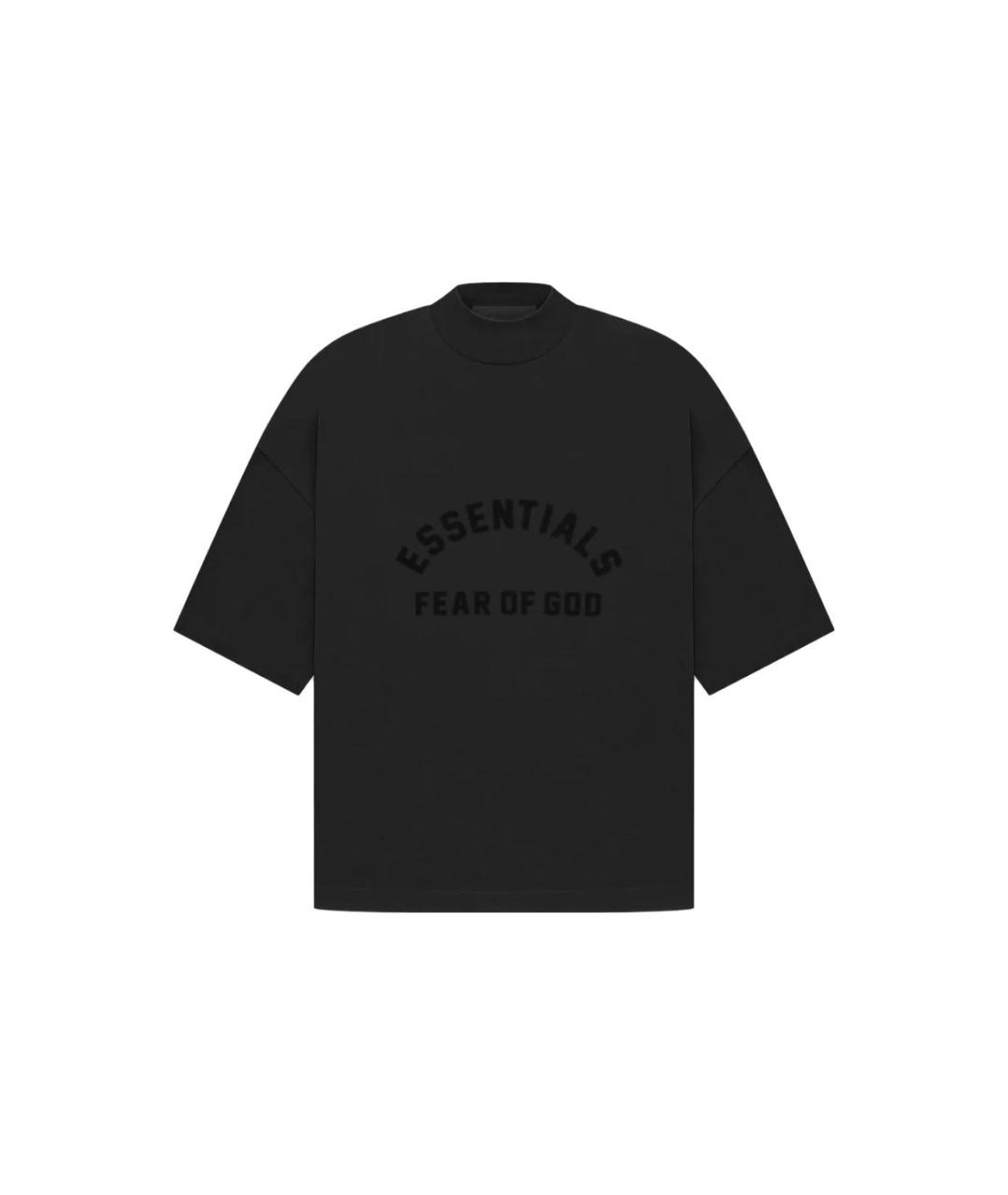 FEAR OF GOD ESSENTIALS Черная хлопковая футболка, фото 1