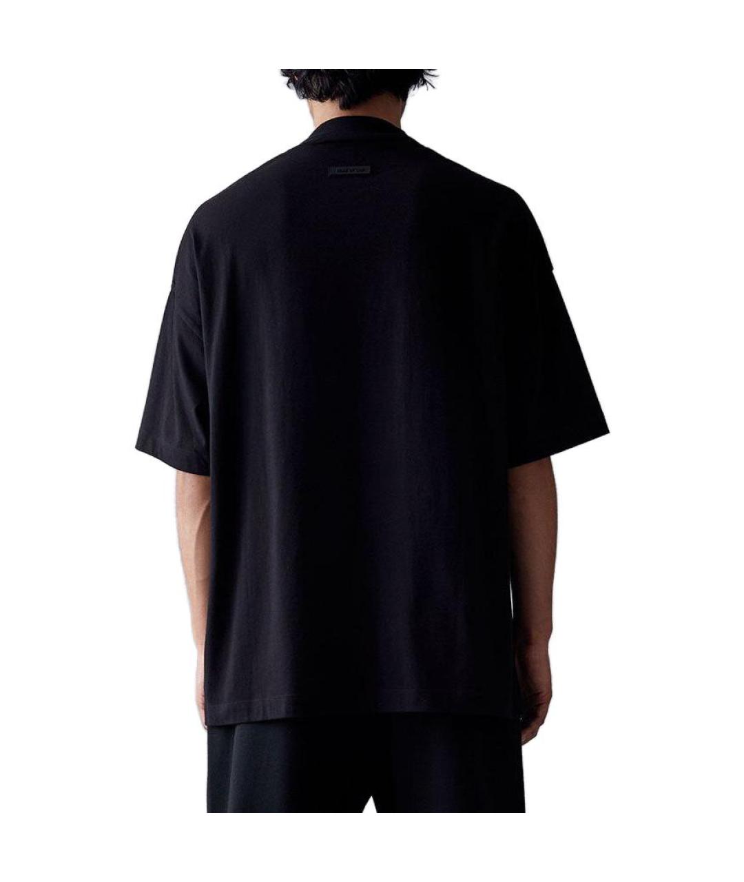 FEAR OF GOD ESSENTIALS Черная хлопковая футболка, фото 5